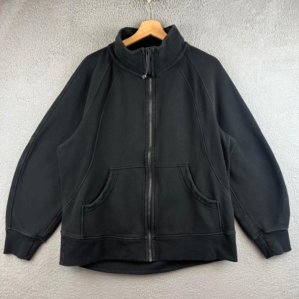 Lululemon Scuba Oversized Full Zip Hoodie Black LW3GPBS M/L